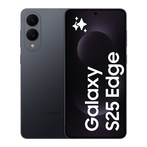 Smartphone Samsung Galaxy S25 Edge 6,7 5G Nano SIM 256 Go Noir absolu Titane