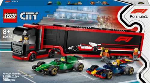 LEGO® City 60445 Camion de F1® avec voitures de F1® RB20 et AMR24