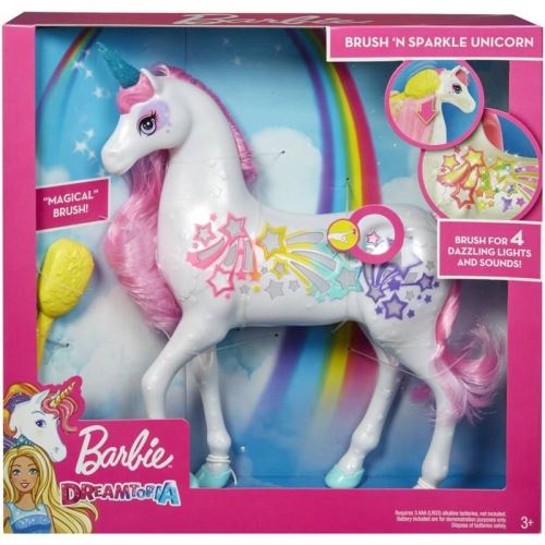 Poupee Barbie Licorne Arc en Ciel Sons et Lumiere Poupee fnac Belgique