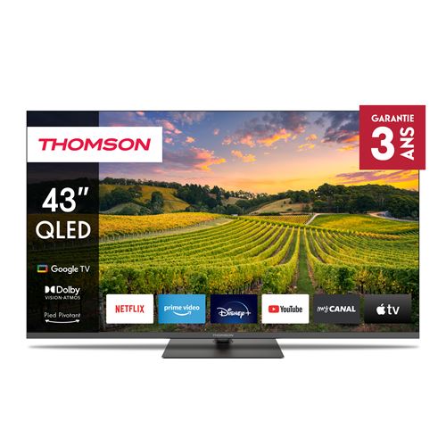 TV QLED Thomson 43QG5C14 109 cm 4K UHD 2024 Gris foncé