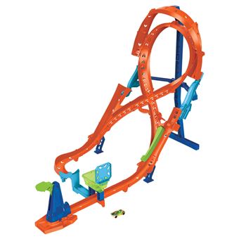 Circuit et véhicule Hot Wheels Cascade Grand Huit 2 pistes