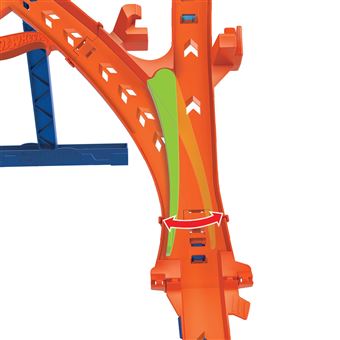 Circuit et véhicule Hot Wheels Cascade Grand Huit 2 pistes