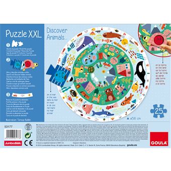 Puzzle XXL Goula Animaux 25 pièces