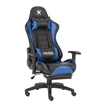 Chaise de bureau gaming Alpha Omega Players Impérium Noir et Bleu