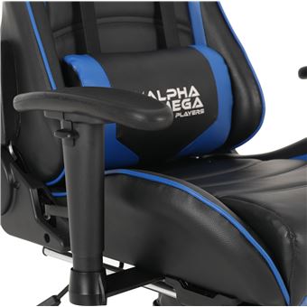 Chaise de bureau gaming Alpha Omega Players Impérium Noir et Bleu