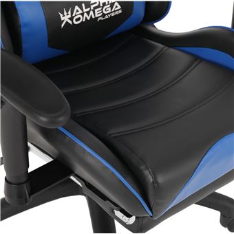 Chaise de bureau gaming Alpha Omega Players Impérium Noir et Bleu