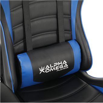 Chaise de bureau gaming Alpha Omega Players Impérium Noir et Bleu