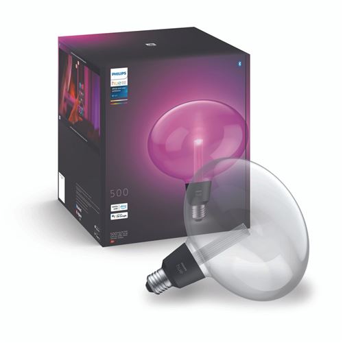 Ampoule connectée Philips Hue White and color Deco Ellipse E27 Transparent