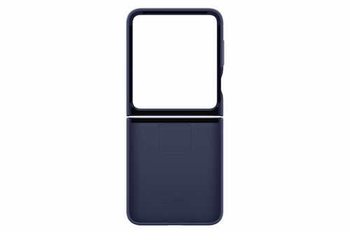Coque en silicone avec anneau Bleu Nuit pour Samsung Galaxy Z Flip 7 FE