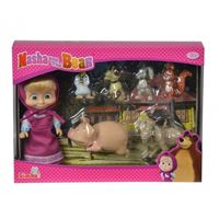 Poupée Simba Masha & Michka 12 Cm Masha et ses petits animaux