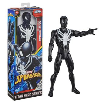 Figurine Spiderman Marvel Titan Hero Blast Gear Black Suit Spider-Man 30 cm