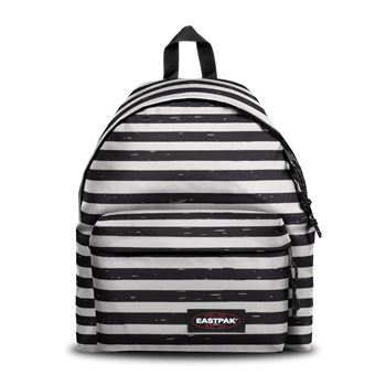 Sac a dos Eastpak Padded Pak r Stripe It Black SS19 24 L Blanc et Noir Sac a dos Equipements de sport fnac