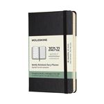 Agenda scolaire semainier Moleskine Pocket Couverture rigide 2021-2022 Noir