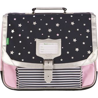 Cartable scolaire Tann's 38 cm Etoiles Amélie Bleu et Rose