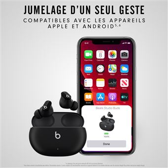 Ecouteurs intra-auriculaire sans fil à réduction du bruit Beats Studio Buds Bluetooth Gris lune