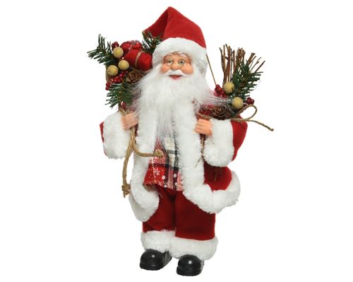 Pere noel polyester hotte- brancheDecoration:hotte- brancheDetail naturel:pinecone- jute