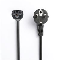 Câble d'alimentation secteur Diffusion 3 pôles trefle 2,5 m Noir