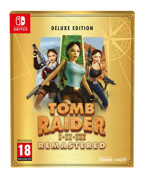 Tomb Raider I-III Remastered Starring Lara Croft Edition Deluxe Nintendo Switch