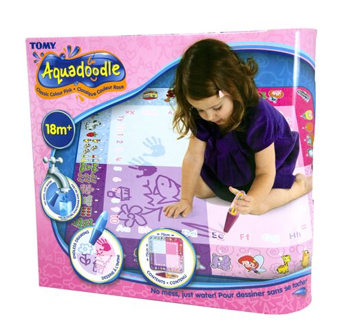 TOMY TAPIS AQUADOODLE CLASS ROSE ET ACCE
