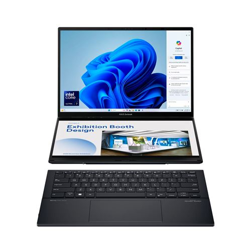 PC Portable Asus Zenbook Duo UX8406MA-QL032W 14 OLED Ecran tactile Intel Core Ultra 7 16 Go RAM 1 To SSD Gris