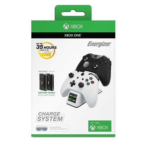 Double chargeur Energizer pour manettes Xbox One Blanc