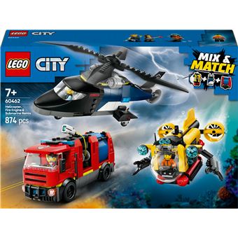 Helicoptere, camion de pompiers et sous-marin modulable