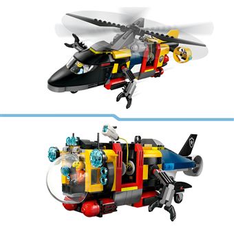 Helicoptere, camion de pompiers et sous-marin modulable
