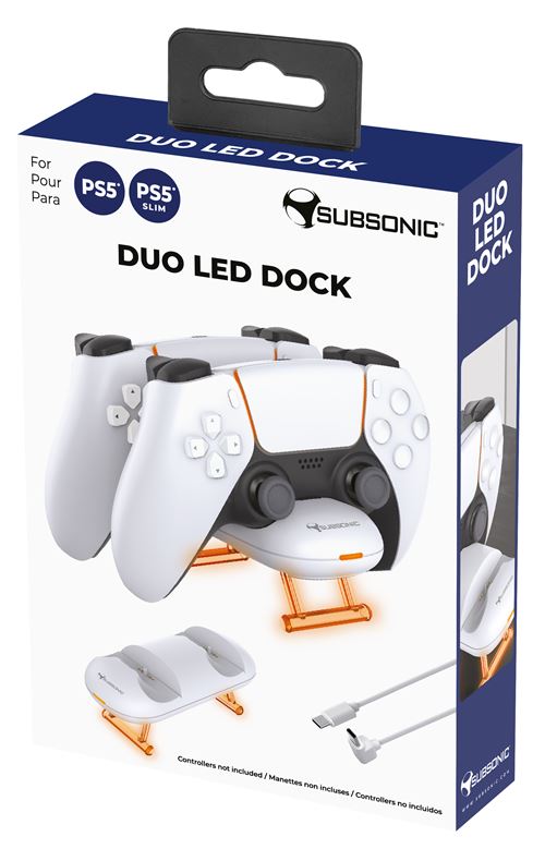 Station de charge double pour manettes PS5 Dualsense SUBSONIC - vue 2