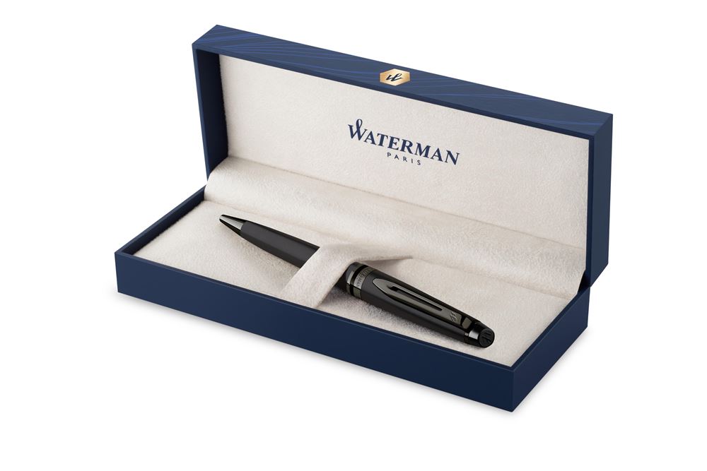Stylo à bille Waterman Expert Métallique Noir plume moyenne