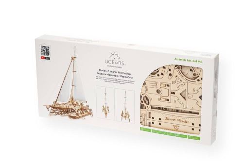 Puzzle 3D Ugears Trimaran Merihobus