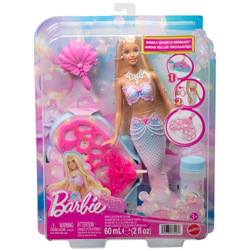 BARBIE Sir&egrave;ne bulles magique - Blonde -  - JLW56