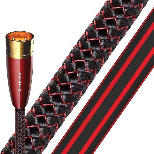 Câble audio Audioquest Red River XLR 75 cm Noir et rouge