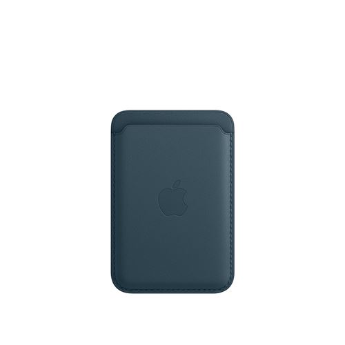 Porte-Cartes En Cuir Apple Magsafe Bleu Baltique