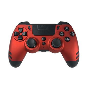 Manette sans Fil Steelplay Slim Pack pour PS4 PS3 et PC Rouge - 1