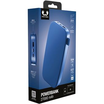 POWERBANK 27000MAH Batterie rechargeable portative - True Blue - 2PB27100TB.Charge ultra rapide avec 65W PD. Chargez jusqu''a 50 % en 30 min. 6 fonctions de securite. Approuvee par les compagnies aeriennes.