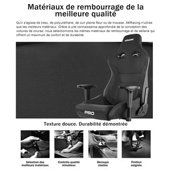 Chaise Gaming AkRacing Série Core LX Plus Noir et bleu