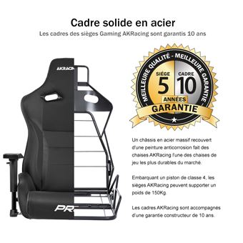 Chaise Gaming AkRacing Série Core LX Plus Noir et bleu