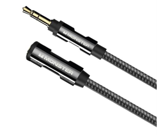 Mini câble d'extension audio stéréo Monster Cable Jack 3,5 mm mâle vers Jack 3,5 mm femelle 1,5 m Noir - Monster Cable