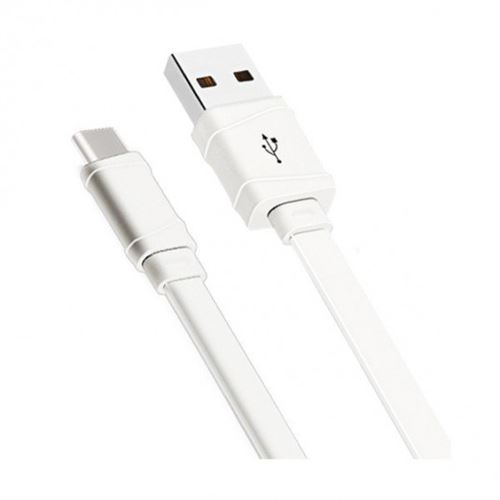 Câble de recharge plat USB Type C Wefix 1m Blanc