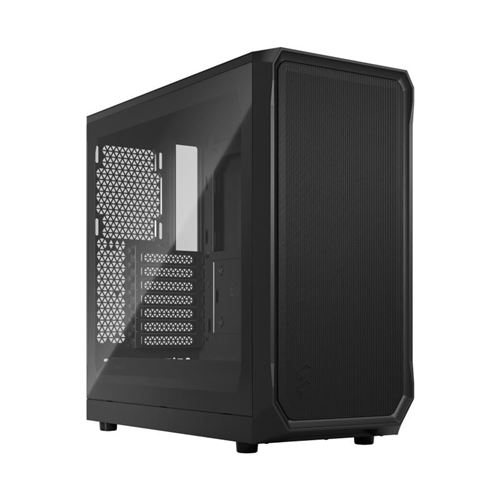 Boîtier PC Fractal Design Focus 2 moyen tour noir avec panneau latéral verre trempé