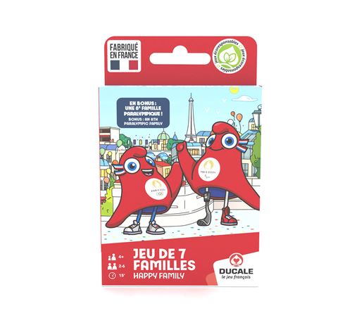 Jeu de cartes Ducale 7 Familles Mascotte JO Paris 2024