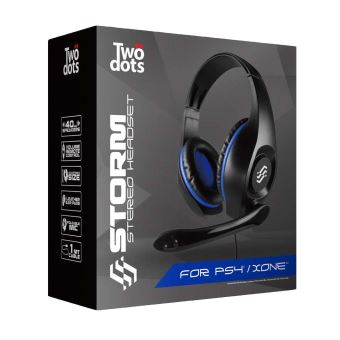 Micro-casque Two Dots Storm Bleu pour PS4 et Xbox One