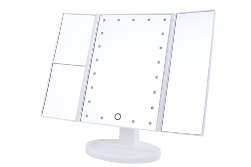 Set miroir LED avec Kit manucure Okoia Blanc