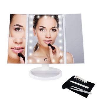 Set miroir LED avec Kit manucure Okoia Blanc