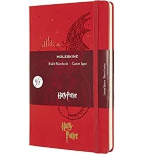 Harry Potter carnet ligne grand format rouge