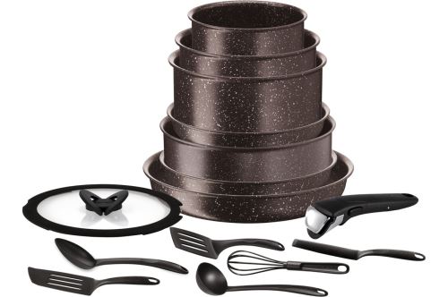 Set de 15 pièces Tefal Ingenio Extreme Marron Effet Pierre L6789102