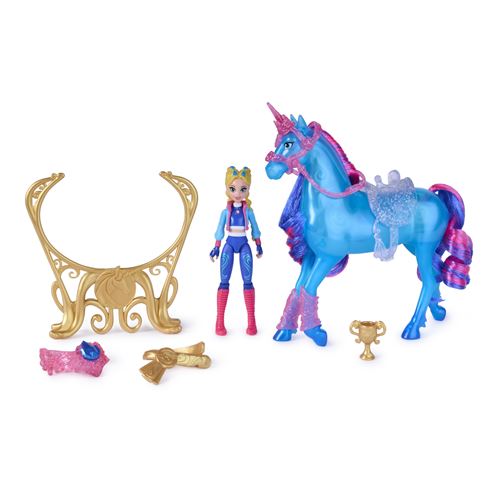 Licorne River 28 Cm – Unicorn Academy – Avec Bride Et Selle Amovibles – Dès 4 Ans, Poupée Isabel Vendue Séparément