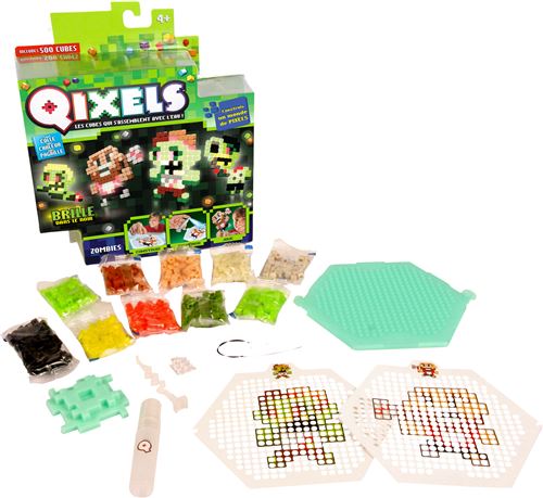 Mini Kit 4 Créations Qixels Glow Thème Zombies Kanaï Kids