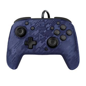 PDP Faceoff Deluxe+ Audio Wired Controller - Manette de jeu - filaire - camouflage bleu - pour Nintendo Switch