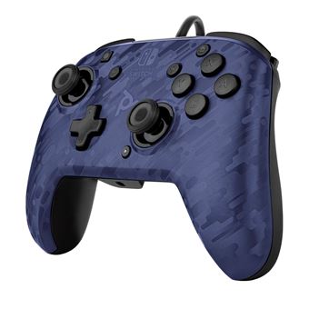 PDP Faceoff Deluxe+ Audio Wired Controller - Manette de jeu - filaire - camouflage bleu - pour Nintendo Switch